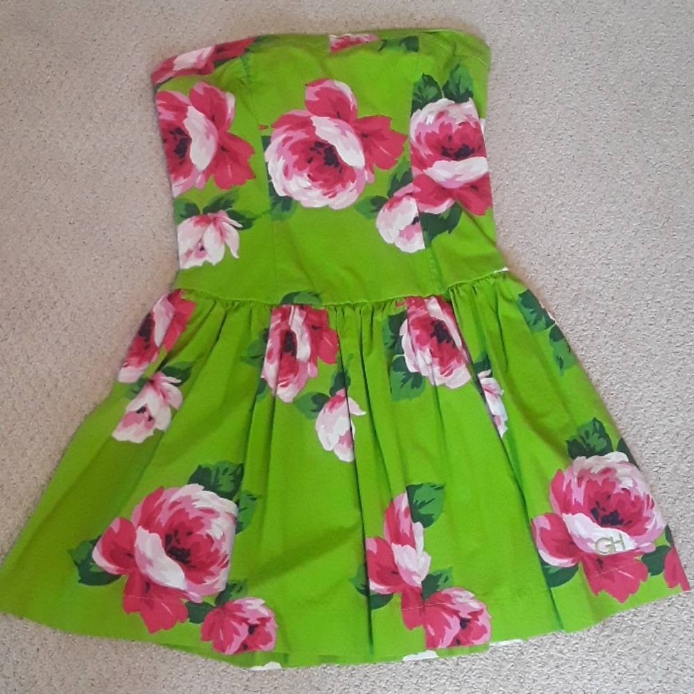 Gilly Hicks Short Floral Strapless Dress